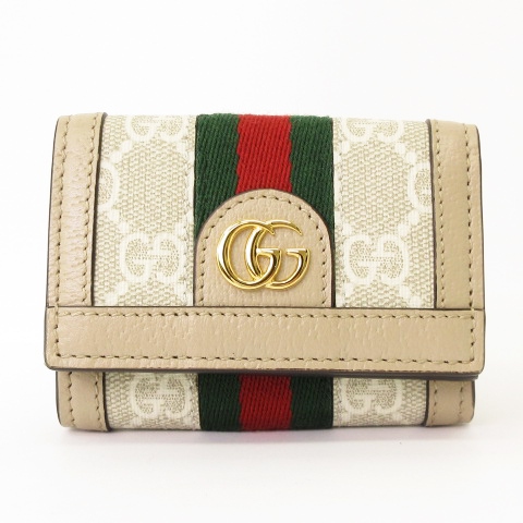 未使用品 グッチ GUCCI オフィディア ミニ ウォレット GGスプリーム 