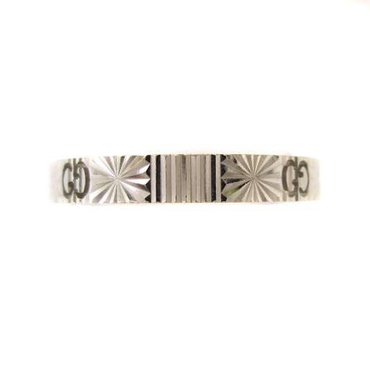 【極美品】グッチ アイコンハートリング #14 K18WG 1Pダイヤモンド 極美品】グッチ アイコンハートリング #14 K18WG 1Pダイヤモンド