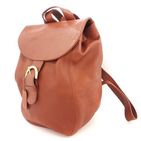 コーチ COACH 4134 オールド レザー リュック デイパック フラップ 茶  