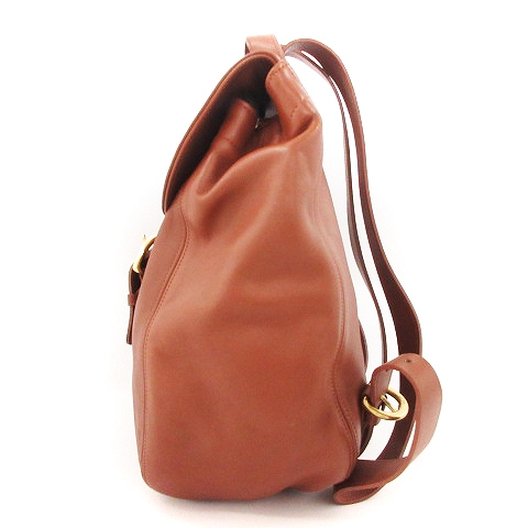 コーチ COACH 4134 オールド レザー リュック デイパック フラップ 茶  