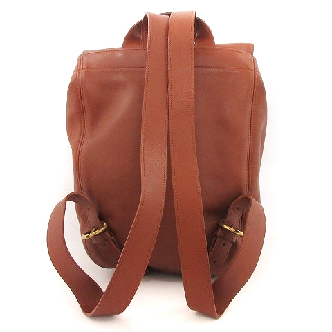 コーチ COACH 4134 オールド レザー リュック デイパック フラップ 茶  