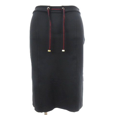 グッチ GUCCI タイト スカート バックスリット ひざ丈 ストレッチ 黒  