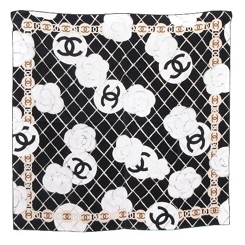 シャネル CHANEL スカーフ カメリア ココマーク マトラッセモチーフ 