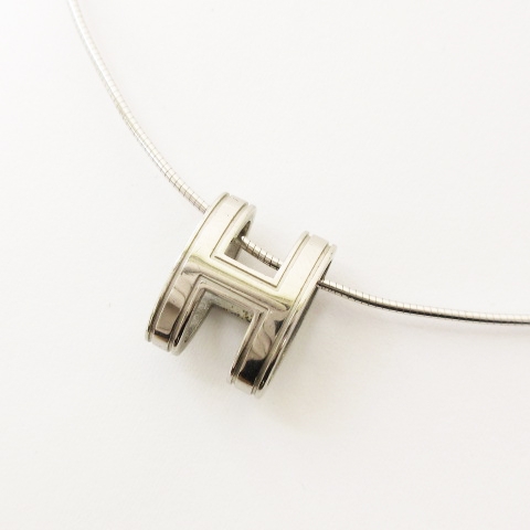 エルメス HERMES ポップアッシュ ネックレス Hモチーフ ワイヤー 