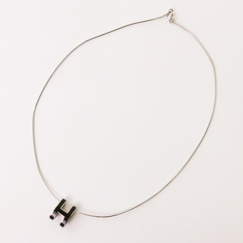 エルメス HERMES ポップアッシュ ネックレス Hモチーフ ワイヤー 