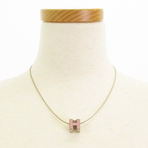 エルメス HERMES カージュドアッシュ Hキューブ ネックレス ペンダント