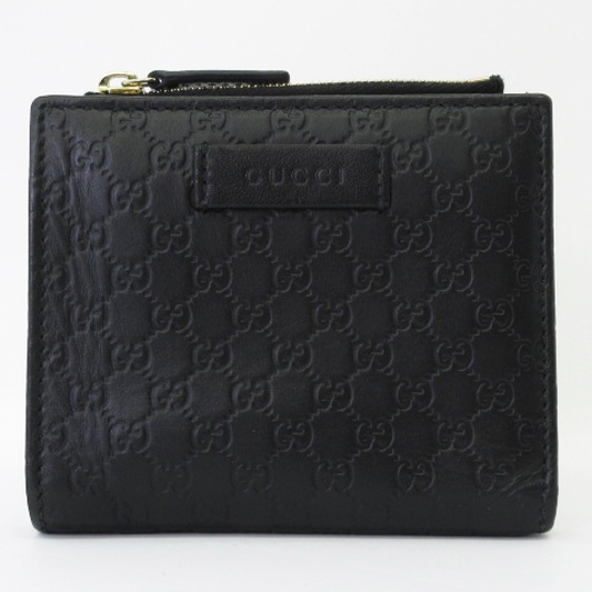 グッチ GUCCI マイクログッチシマ GG 二つ折り 財布 コンパクト レザー