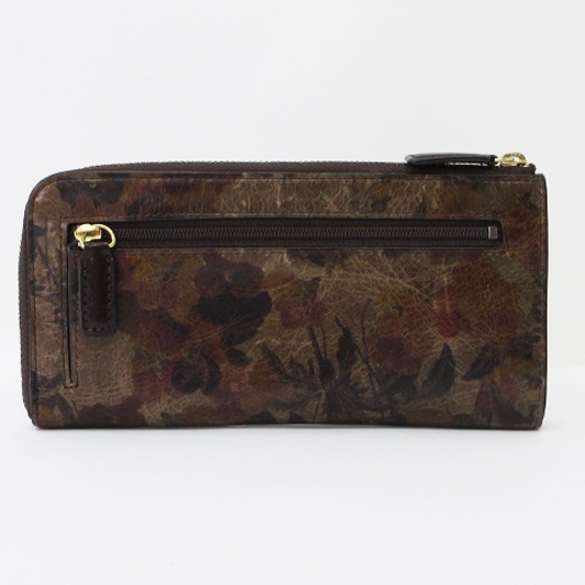 KATHARINE HAMNETT LONDON 牛革 ファスナー長財布 キャサリンハム 