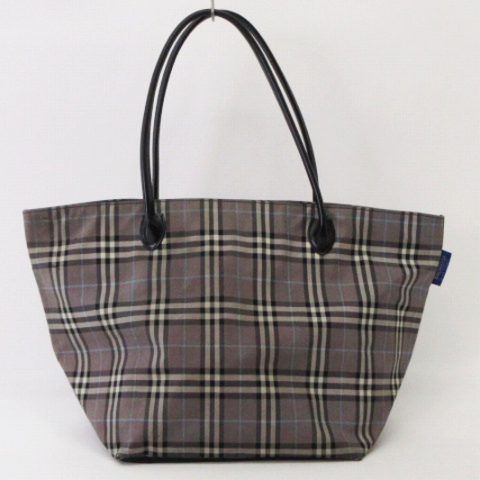 BURBERRY グレー レザートートバッグ BURBERRY グレー レザートートバッグ グレー（灰色）系 Burberry