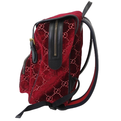 グッチ GUCCI 美品 GGベルベット スモールバックパック 574942 