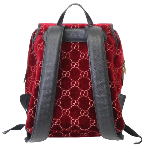 グッチ GUCCI 美品 GGベルベット スモールバックパック 574942 