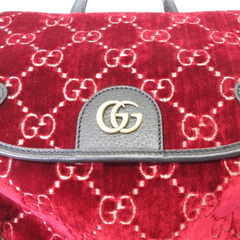 グッチ GUCCI 美品 GGベルベット スモールバックパック 574942 