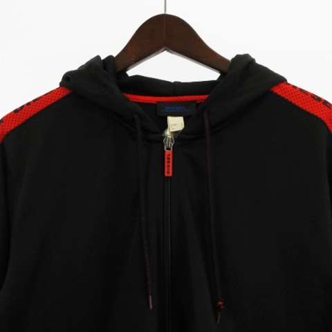 DIESEL ディーゼル　ブラック ジップアップパーカー Mサイズ　新品未使用品 DIESEL 【並行輸入品】ディーゼル ジップアップパーカー メンズ