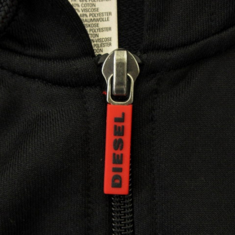ディーゼル DIESEL パーカー ジップアップ ロゴ ライン コットン ディーゼル DIESEL パーカー ジップアップ ロゴ ライン コットン
