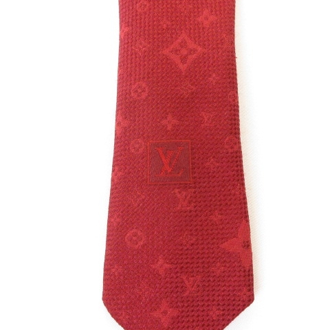 ルイヴィトン LOUIS VUITTON 美品 モノグラム シルク ネクタイ