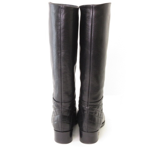 シャネル CHANEL G28424 ロングブーツ マトラッセ キルティング ココ 