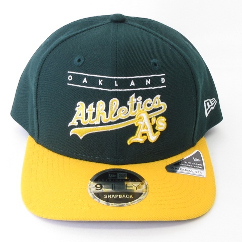 オークランド・アスレチックス　9FIFTY　シャドウロゴ　グリーン＆イエロー NEWERA》ニューエラ オークランド アスレチックス スナップ