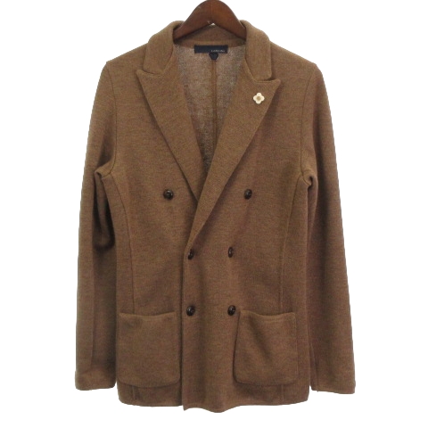 ラルディーニ LARDINI 美品 ミラノリブ ダブルブレスト ニット 