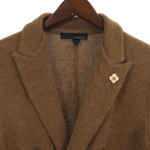 ラルディーニ LARDINI 美品 ミラノリブ ダブルブレスト ニット 