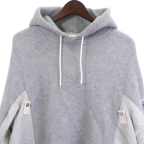 サカイ sacai 19AW SCM-033 Sponge Sweat x MA-1 Hoodie パーカー