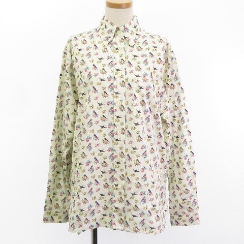 プラダ PRADA 美品19SS フローラルプリント ボタンダウンシャツ 総柄 