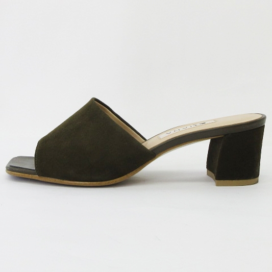 ダイアナ DIANA サンダル チャンキーヒール8.5cm 白 25 *E263