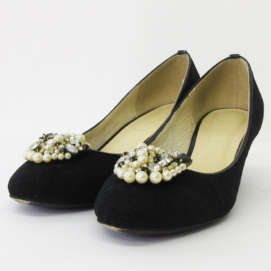 オデットエオディール エナメルビジューパンプス 美品 オデットエ