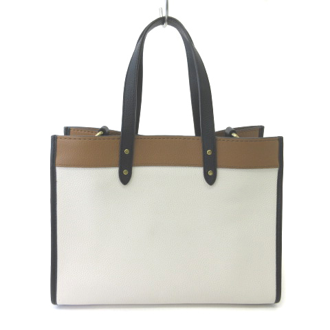 【美品】コーチ 0777 フィールドトートバッグ 30 カラーブロック レザー COACH（コーチ）の「フィールド トート 30 カラーブロック