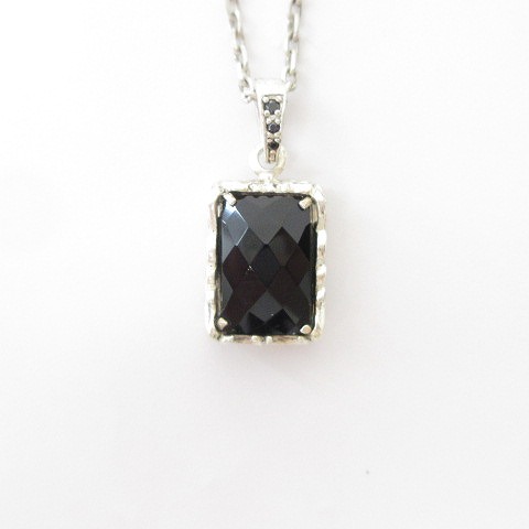 SILVER TJK オニキス ネックレス ペンダント シルバー925 黒 ブラック