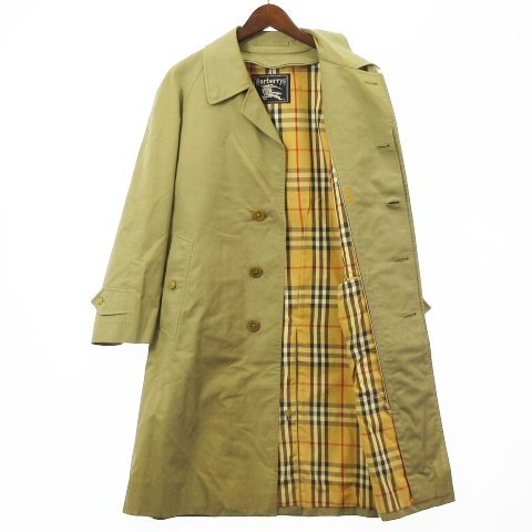 バーバリーズ ロンドン 90s ノバチェック ステンカラーコート ベージュ イングランド製 80s～90s Burberry Bal Collar Coat ベージュ 42