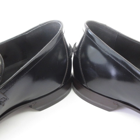 美品ボッテガ ヴェネタ イントレチャート レザーローファー モカシン　ブラック BOTTEGA VENETA ボッテガヴェネタ イントレチャート モカシン