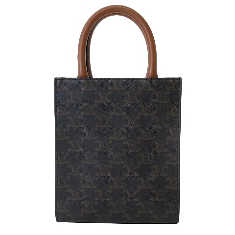 CELINE トートバッグ ブラウン キャンバス ミニ