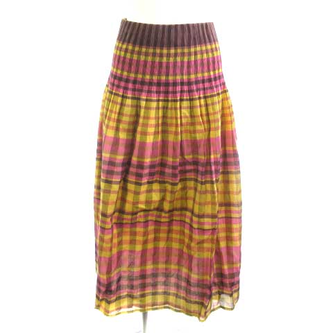 シビラ SYBILLA 美品 シャーリングリバースカート ロングスカート
