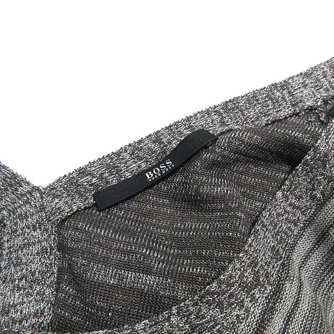 2XL【未使用級】ヒューゴボス シルク混 ステッチ 大きいサイズ メンズ グレー 2XL【未使用級】ヒューゴボス シルク混 ステッチ 大きいサイズ メンズ