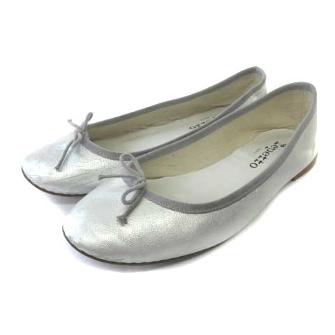 4.2万＋税repetto レペット 38.5/24 バレエシューズ グレー系 【楽天