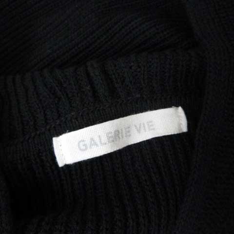 ギャルリーヴィー GALERIE VIE トゥモローランド 24AW コットンハーフ フーディー ニットパーカー プルオーバー 黒 ブラック F 23024102003 ギャルリーヴィー GALERIE VIE トゥモローランド 24AW コットン