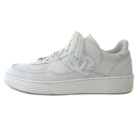 シャネル CHANEL G45079 ローカット レザー スニーカー シューズ ココ