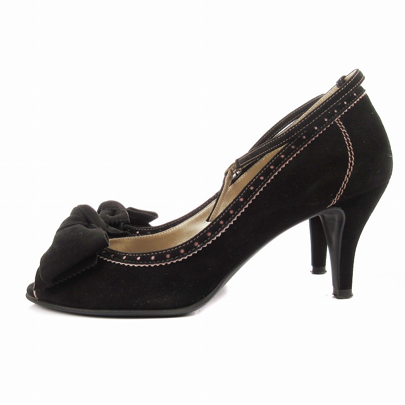 銀座かねまつ GINZA Kanematsu パンプス 靴 オープントゥ ヒール  