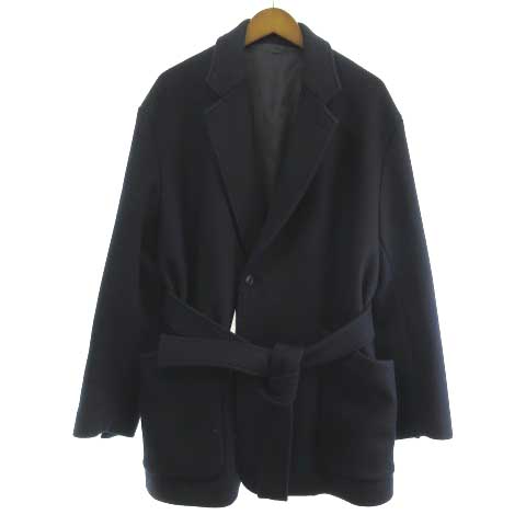 未使用品 ウル URU タグ付き 23FWM01 BELTED JACKET D.NAVY ベルテッド 