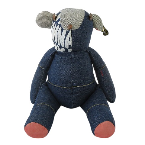 希少 エヴィス EVISU ベアぬいぐるみ エヴィス EVISU ベア 美品 希少 ぬいぐるみ くま デニム 2536 青