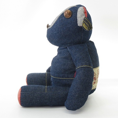 希少 エヴィス EVISU ベアぬいぐるみ エヴィス EVISU ベア 美品 希少 ぬいぐるみ くま デニム 2536 青