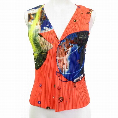 PLEATS PLEASEイッセイミヤケベストサイズ3 美品】PLEATS PLEASE