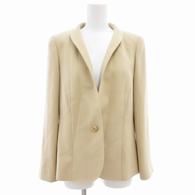 H BEAUTY&YOUTH ベージュ キャメル テーラードジャケットブレザー H BEAUTY&YOUTH ベージュ キャメル テーラードジャケットブレザー