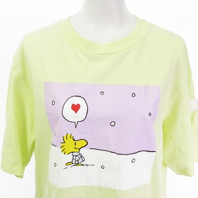 モンクレール MONCLER × PEANUTS 美品 Tシャツ カットソー 半袖 ? イエロー S レディース モンクレール MONCLER × PEANUTS 美品 Tシャツ カットソー 半袖