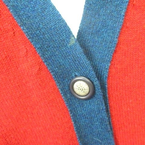 シャネル CHANEL カーディガン ココマーク 長袖 カシミヤ100 レッド 赤  