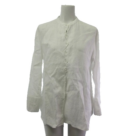 【中古】未使用品 シビラ SYBILLA タグ付き GBBGB-70330 ウェーブデザインリネンブラウス シャツ 長袖 白 ホワイト M レディース 未使用品 シビラ SYBILLA タグ付き GBBGB-70330 ウェーブデザイン
