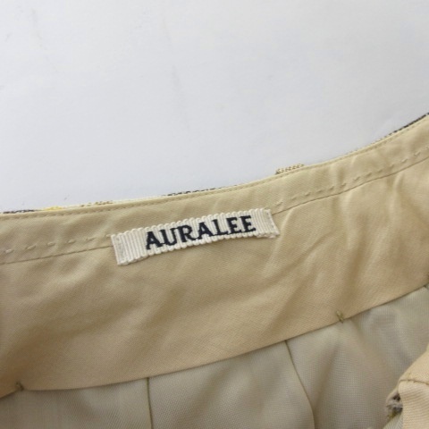 オーラリー AURALEE HARD TWIST ORGANIC WOOL MESH CHECK SLACKS