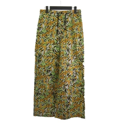 マルニ MARNI イージーパンツ 総柄 トラ柄 2WAY ハーフパンツ オレンジ  