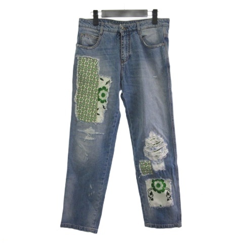 エルマノシェルビーノ ERMANNO SCERVINO デニムパンツ ジーンズ リペア  