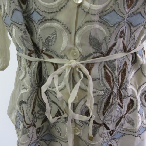 グレースクラス GRACE Class パフスリーブ刺繍ブラウス シャツ 半袖  